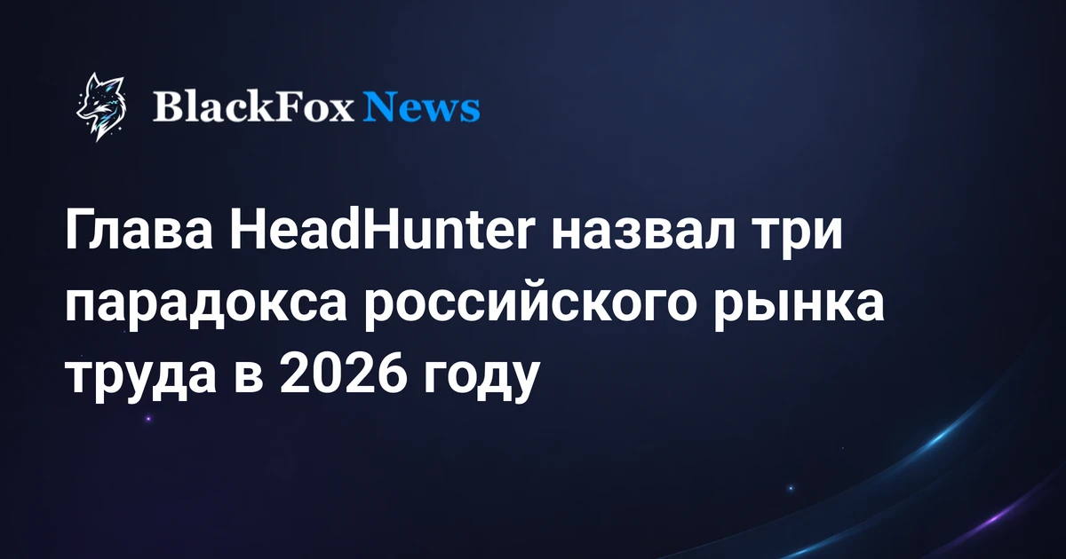 Vincent Roks Headhunter Глава HeadHunter назвал три парадокса российского рынка труда в 2026 ...